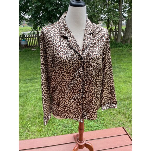 Kathryn Womens Leopard Print Pajama Set L - Picture 2 of 7